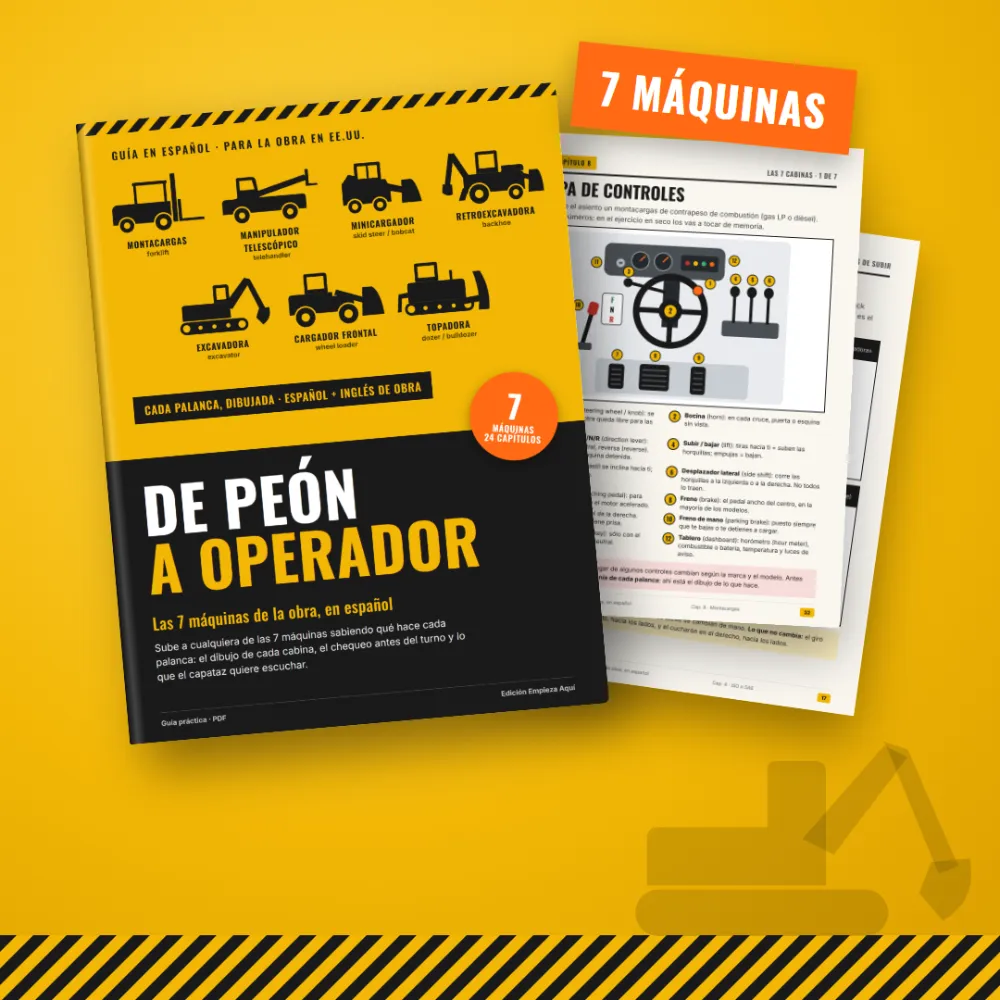 Guía De Peón a Operador, tapa y páginas de adentro