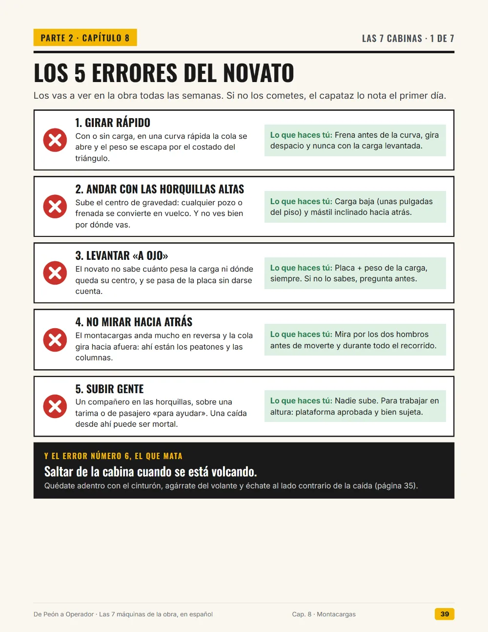 Página de la guía: los 5 errores del novato